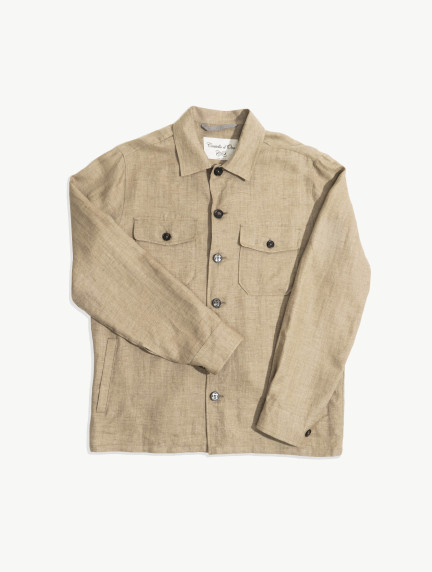 Castello d'OroBeige Linen Safari Jacketimage485